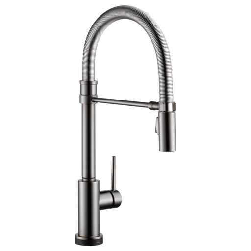 Trinsic Single Handle Pull-Down Spring Spout Kitchen Faucet with Touch2O Technology - Black Stainless
