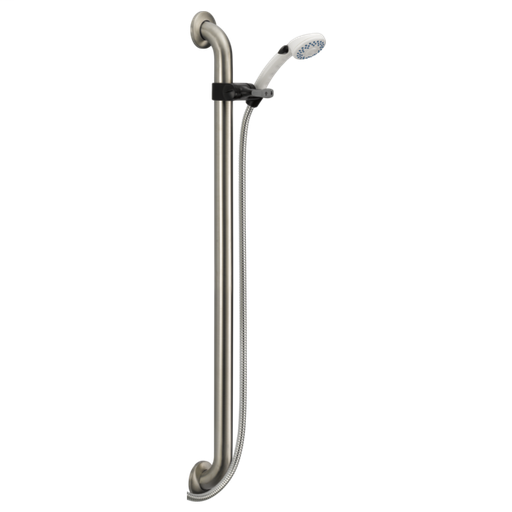 Adjustable Slide Bar / Grab Bar 2-Setting Hand Shower - Stainless