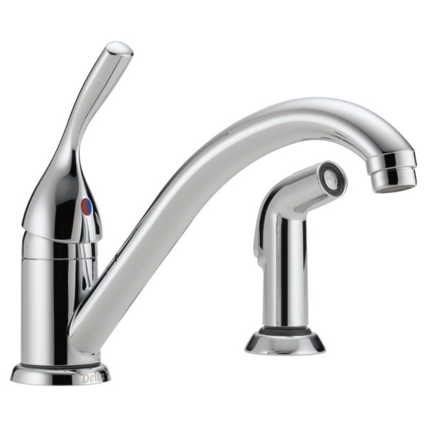 Classic Single Handle Kitchen Faucet with Spray - Chrome