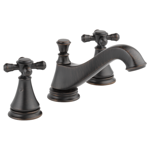 Cassidy Two Handle Widespread Bathroom Faucet - Low Arc Spout - Less Handles - Venetian Bronze