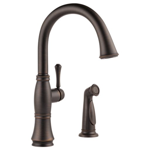 Cassidy Single Handle Kitchen Faucet with Spray - Venetian Bronze