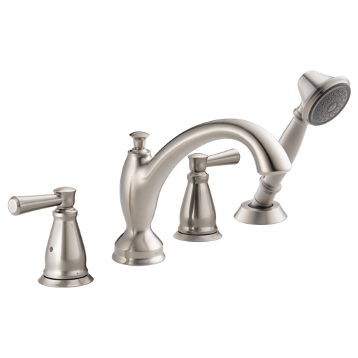 Linden Traditional Roman Tub with Hand Shower Trim - Stainless