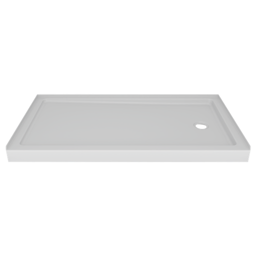 Laurel 60" x 32" Shower Base Right Drain - High Gloss White