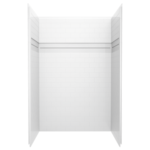 UPstile 48'' x 74" x 34'' Shower Wall Set - White