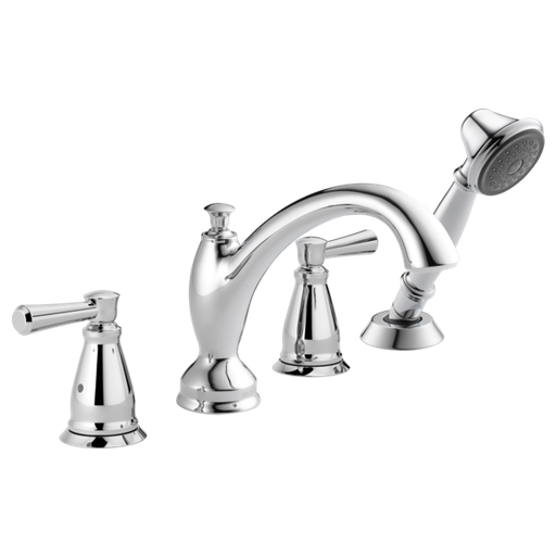 Linden Traditional Roman Tub with Hand Shower Trim - Chrome