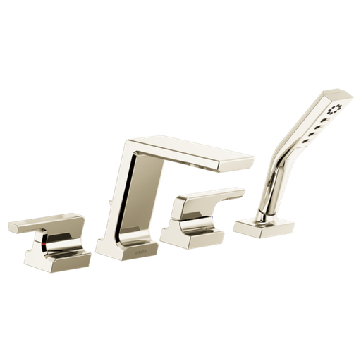 Pivotal Roman Tub with Hand Shower Trim - Polished Nickel