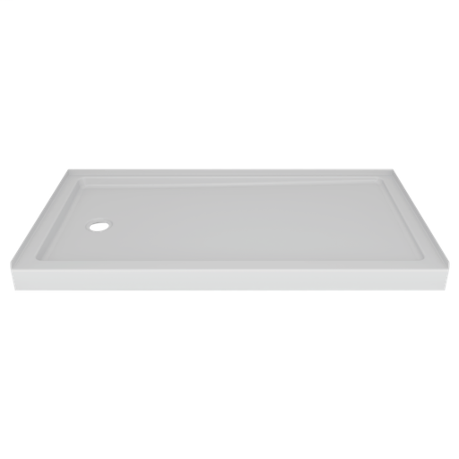 Delta 60" x 32" Shower Base Left Drain - High Gloss White