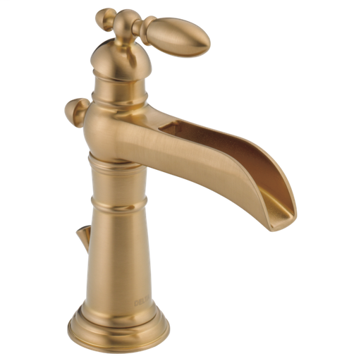 Victorian Single Handle Channel Bathroom Faucet - Champagne Bronze