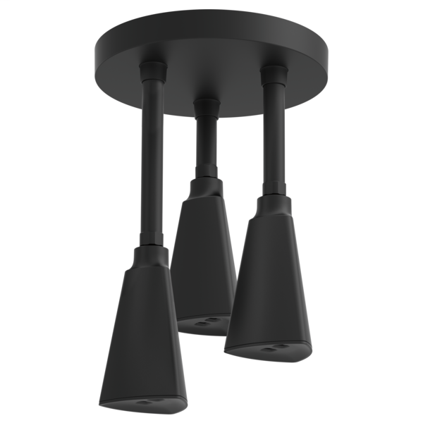 H2Okinetic Pendant Raincan Shower Head - Matte Black