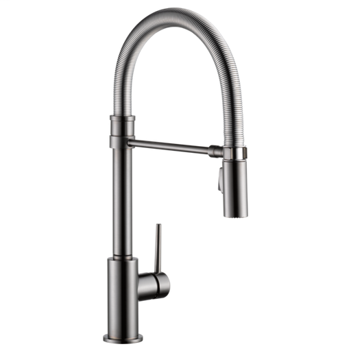 Trinsic Single Handle Pull-Down Kitchen Faucet With Spring Spout - Black Stainless