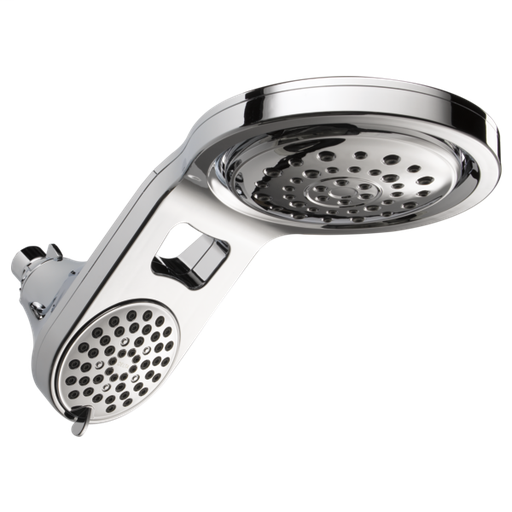 HydroRain 5-Setting Two-in-One Shower Head - Chrome