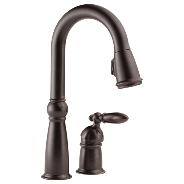 Victorian Single Handle Pull-Down Bar / Prep Faucet - Venetian Bronze