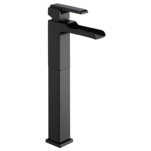 Ara Single Handle Vessel Channel Bathroom Faucet - Matte Black