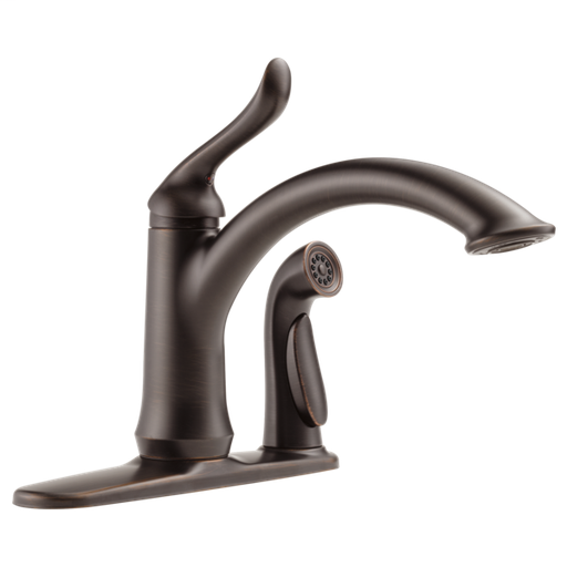 Linden Single Handle Kitchen Faucet with Integral Spray - Venetian Bronze