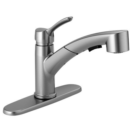 Collins Single Handle Tract-Pack Pull-Out Kitchen Faucet - Arctic Stainless