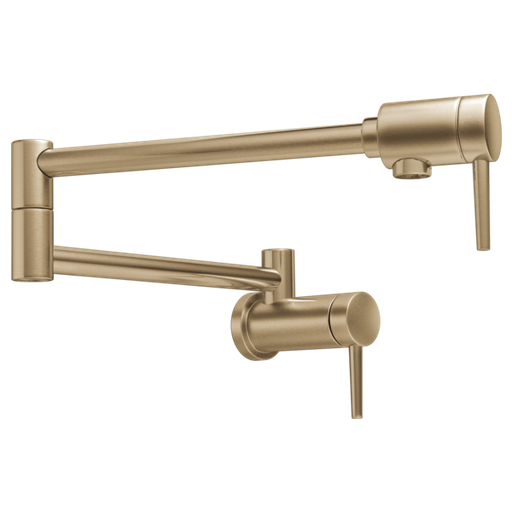 Delta Contemporary Wall Mount Pot Filler - Champagne Bronze