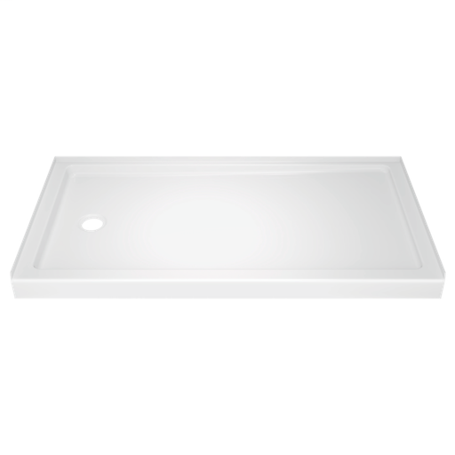 Classic 400 60" x 32" Shower Base - Left Drain - High Gloss White