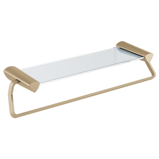 Zura 24" Towel Bar with Glass Shelf - Champagne Bronze