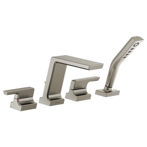 Pivotal Roman Tub with Hand Shower Trim - Stainless
