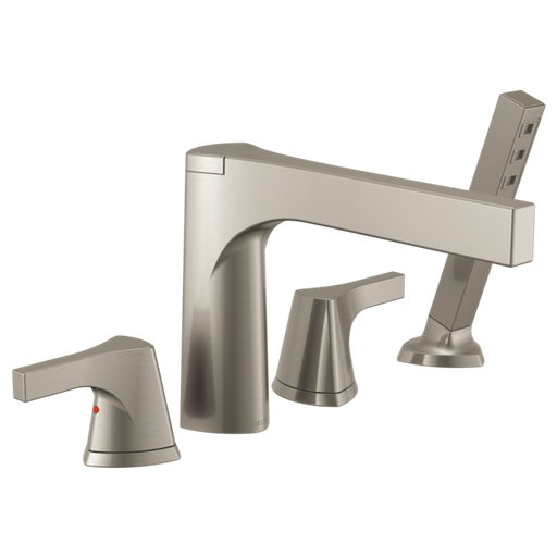 Zura Roman Tub with Hand Shower Trim - Stainless