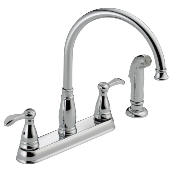 Porter Two Handle Kitchen Faucet with Spray - Chrome