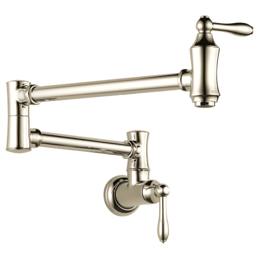 Delta Traditional Wall Mount Pot Filler - Polished Nickel