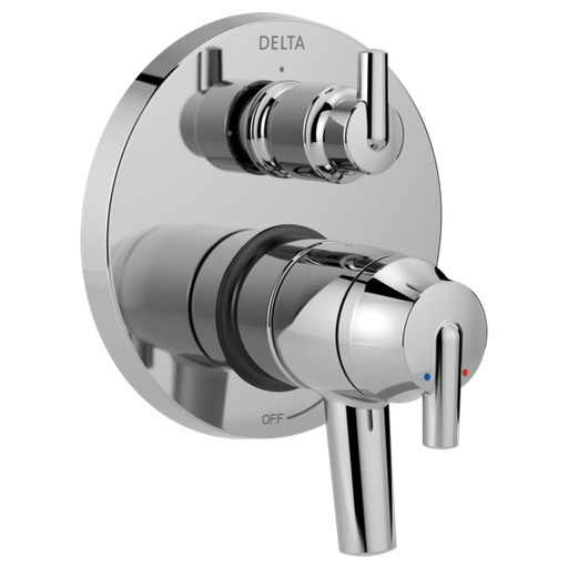 Delta Contemporary Two Handle Monitor 17 Series Valve Trim with 3-Setting Integrated Diverter - Chrome