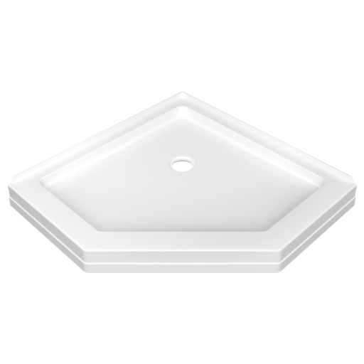 Delta 38" Neo Angle Shower Base - White