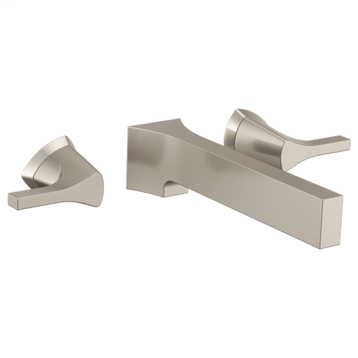 Zura Two Handle Wall Mount Bathroom Faucet Trim - Stainless