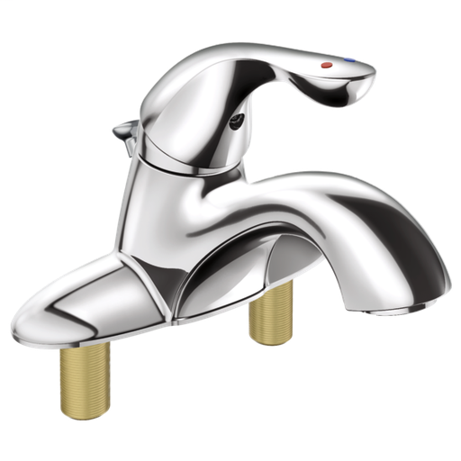 Classic Single Handle Centerset Bathroom Faucet with City Shanks - Chrome