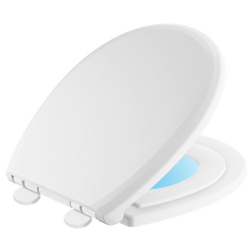 Sanborne Round Front Slow-Close / Quick-Release Nightlight Family Seat - White