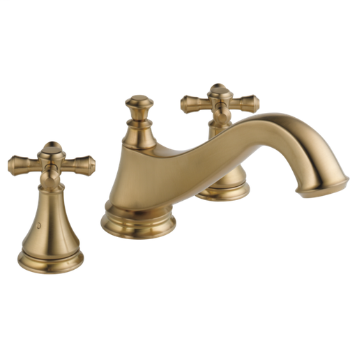 Cassidy Roman Tub Trim - Low Arc Spout - Less Handles - Champagne Bronze