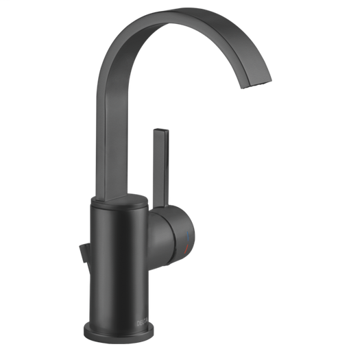 Mandolin Single Handle Bathroom Faucet - Matte Black