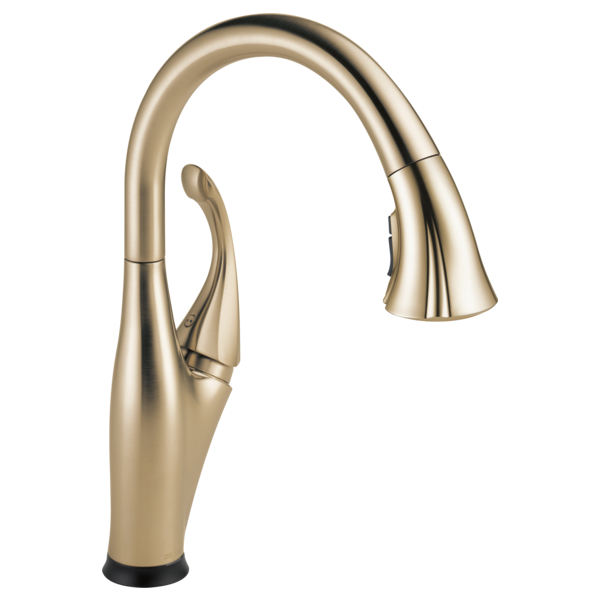 Addison Single Handle Pull-Down Kitchen Faucet with Touch2O and ShieldSpray Technologies - Champagne Bronze