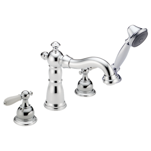 Victorian Roman Tub with Hand Shower Trim - Less Handles - Chrome