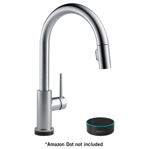 Delta Single Handle Pull-Down Kitchen Faucet with Voice and Touch2O Technology - Arctic Stainless