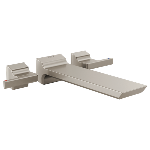 Pivotal Two Handle Wall Mounted Tub Filler - Stainless