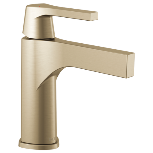 Zura Single Handle Bathroom Faucet - Less Pop Up - Champagne Bronze