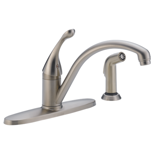 Collins Single Handle Water-Efficient Kitchen Faucet with Spray - Stainless
