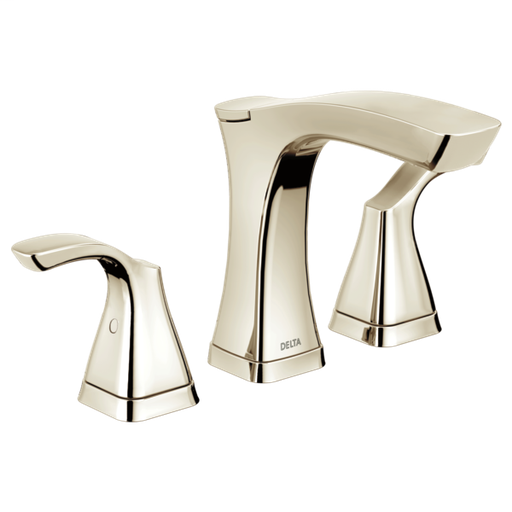 Tesla Two Handle Widespread Bathroom Faucet - Metal Pop-Up - Polished Nickel