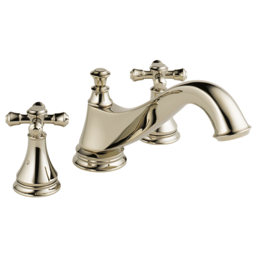 Cassidy Roman Tub Trim - Low Arc Spout - Less Handles - Polished Nickel