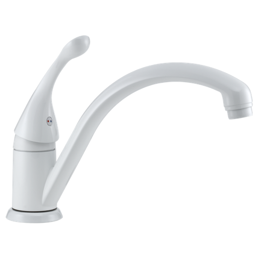Collins Single Handle Kitchen Faucet - White