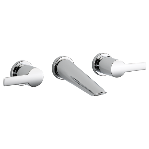 Compel Two Handle Wall Mount Bathroom Faucet - Chrome