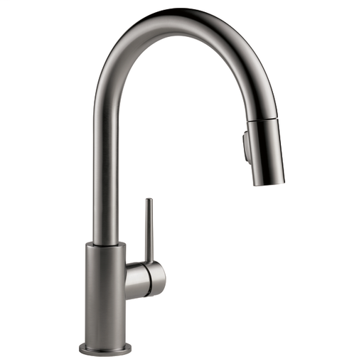 Trinsic Single Handle Pull-Down Kitchen Faucet - Black Stainless