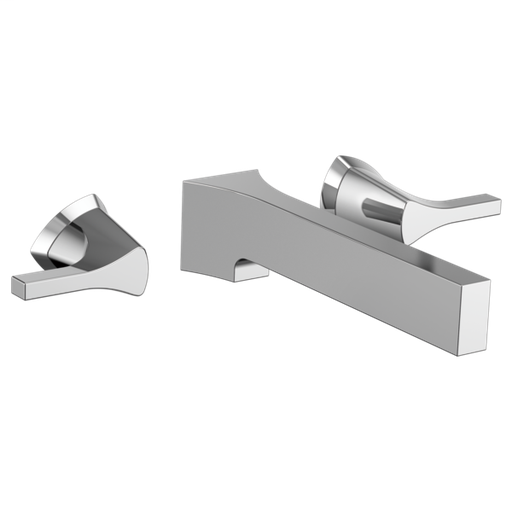 Zura Two Handle Wall Mount Bathroom Faucet Trim - Chrome
