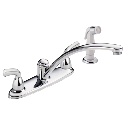Foundations Two Handle Kitchen Faucet with Spray - Chrome