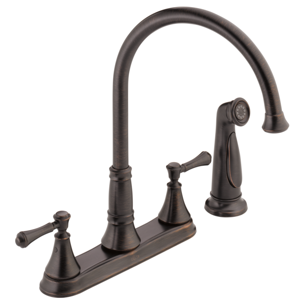 Cassidy Two Handle Kitchen Faucet with Spray - Venetian Bronze