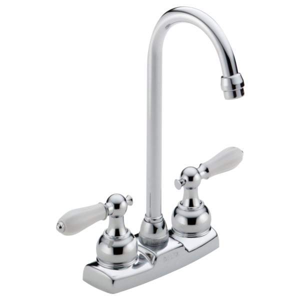 Classic Two Handle Bar / Prep Faucet - Less Handles - Chrome