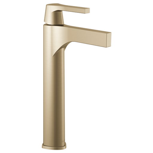 Zura Single Handle Vessel Bathroom Faucet - Champagne Bronze