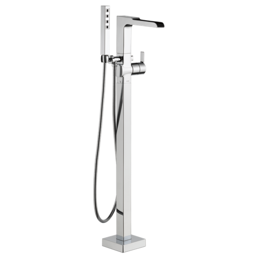 Ara Floor Mount Channel Spout Tub Filler Trim - Chrome